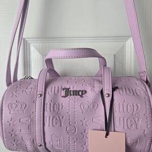 Juicy Couture Lilac Embossed Barrel Mini Bag